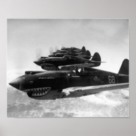 Fliegender Tiger in Form von 1942 Poster