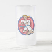 Fliegender Tritt Mattglas Bierglas (Mittel)