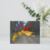 Fliegender Zoo. Postkarte (Stehend Vorderseite)