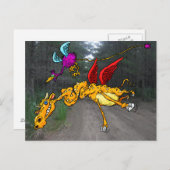 Fliegender Zoo. Postkarte (Vorne/Hinten)