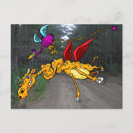 Fliegender Zoo. Postkarte (Vorderseite)