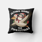 Fliegender Zuhause zu Weihnachten Kissen (Rückseite)