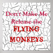 Fliegendes Affenplakat Poster (Vorne)