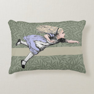 Fliegendes Alice Wonderland Abenteuer Vintage Tenn Dekokissen