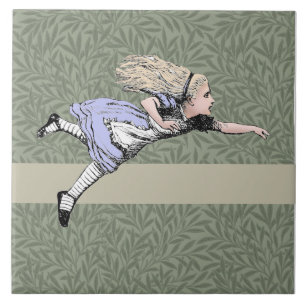 Fliegendes Alice Wonderland Abenteuer Vintage Tenn Fliese