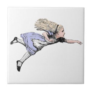 Fliegendes Alice Wonderland Abenteuer Vintage Tenn Fliese