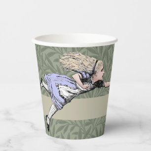 Fliegendes Alice Wonderland Abenteuer Vintage Tenn Pappbecher
