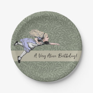 Fliegendes Alice Wonderland Abenteuer Vintage Tenn Pappteller