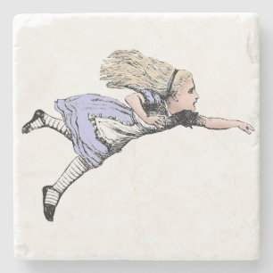 Fliegendes Alice Wonderland Abenteuer Vintage Tenn Steinuntersetzer