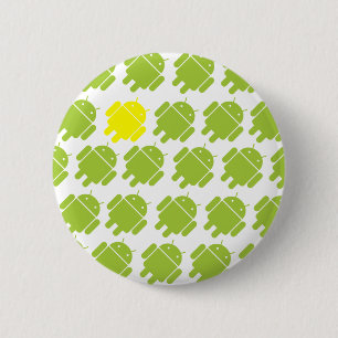 Fliegendes androides Gelb Button