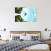 fliegendes Auto Leinwanddruck (Insitu (Schlafzimmer))