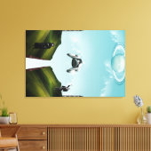fliegendes Auto Leinwanddruck (Insitu (Wohnzimmer))