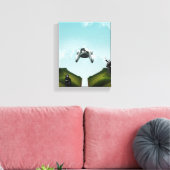 fliegendes Auto Leinwanddruck (Insitu (Wohnzimmer))