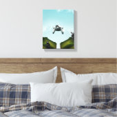 fliegendes Auto Leinwanddruck (Insitu (Schlafzimmer))