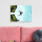 fliegendes Auto Leinwanddruck (Insitu (Wohnzimmer))