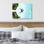 fliegendes Auto Leinwanddruck (Insitu (Schlafzimmer))