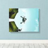 fliegendes Auto Leinwanddruck (Insitu (Holzboden))