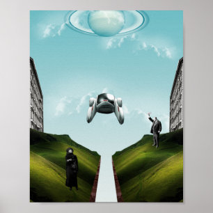 fliegendes Auto Poster