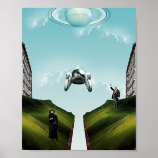 fliegendes Auto Poster