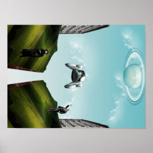 fliegendes Auto Poster