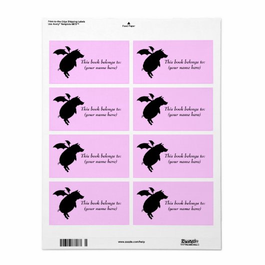 Fliegendes Buchzeichen, quadratisch (Vorne)