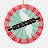 Fliegendes Button Backen Weihnachtsschmuck (Hinten)