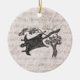 Fliegendes Eichhörnchen aus dem 19. Jahrhundert - Keramikornament
