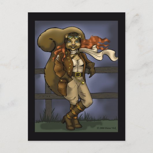 Fliegendes Eichhörnchen Postkarte (Vorderseite)