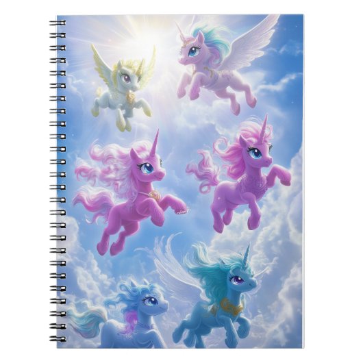 Fliegendes Einhorn Notizblock (Vorderseite)