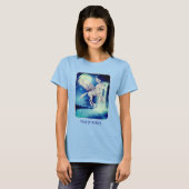 Fliegendes Einhorn Wasserfall Fantasy Pferd Kunst T-Shirt (Vorne ganz)