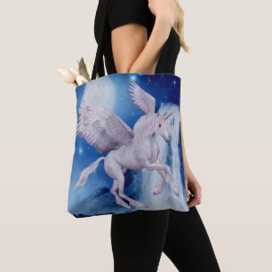 Fliegendes Einhorn Wasserfall Fantasy Pferd Kunst Tasche