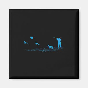 Fliegendes Fasan-Grafik Hochland-Vogel-Jäger-Hund Magnet