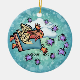 Fliegendes Feenwesen or more likely: Fliegende Fee Keramik Ornament