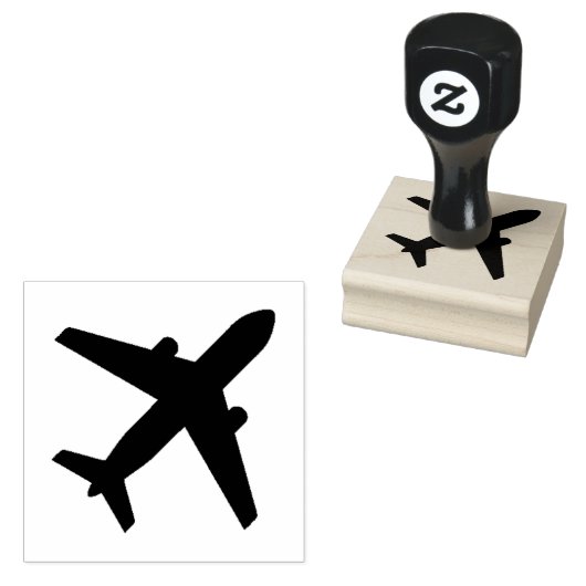 fliegendes Flugzeug Gummistempel (Stempel)