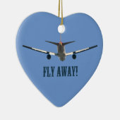 Fliegendes Flugzeug Keramik Ornament (Rechts)
