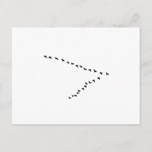 Fliegendes Gänse "V" Formation Postkarte