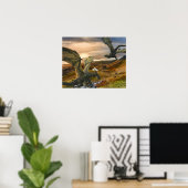 Fliegendes Grünes Drachengebirge Poster (Heimbüro)