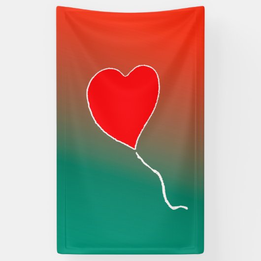 Fliegendes Herz Banner (Vertikal)