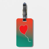 Fliegendes Herz Gepäckanhänger (Rückseite vertikal)