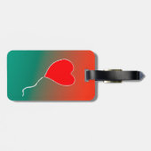 Fliegendes Herz Gepäckanhänger (Rückseite horizontal)