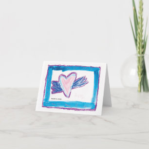 Fliegendes Herz - Kinder Kunst für CHOC Karte