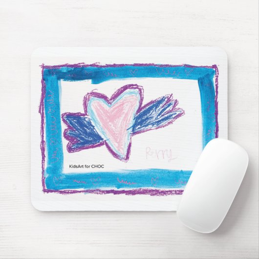 Fliegendes Herz - Kinder Kunst für CHOC Mousepad (Mit Mouse)