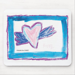 Fliegendes Herz - Kinder Kunst für CHOC Mousepad