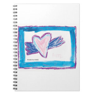 Fliegendes Herz - Kinder Kunst für CHOC Notizblock