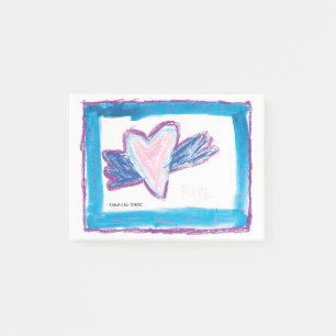 Fliegendes Herz - Kinderkunst für CHOC Post-it Klebezettel