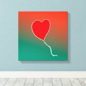 Fliegendes Herz Leinwanddruck (Insitu (Holzboden))