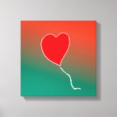 Fliegendes Herz Leinwanddruck (Vorderseite)