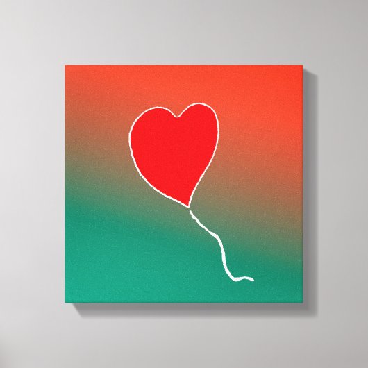Fliegendes Herz Leinwanddruck (Vorderseite)