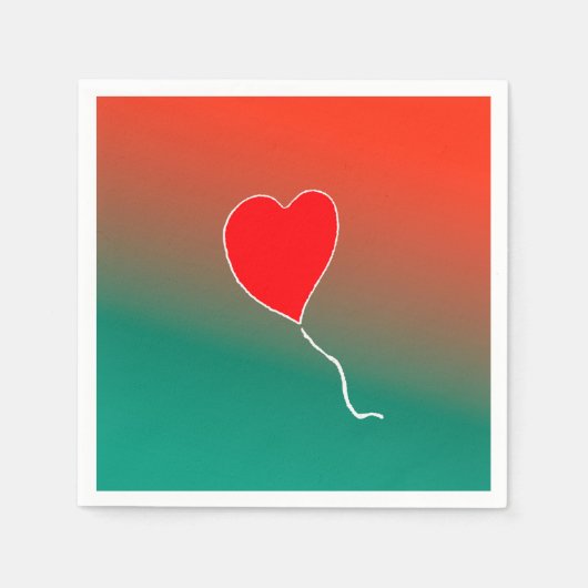 Fliegendes Herz Serviette (Vorderseite)
