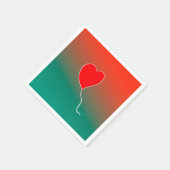 Fliegendes Herz Serviette (Ecke)